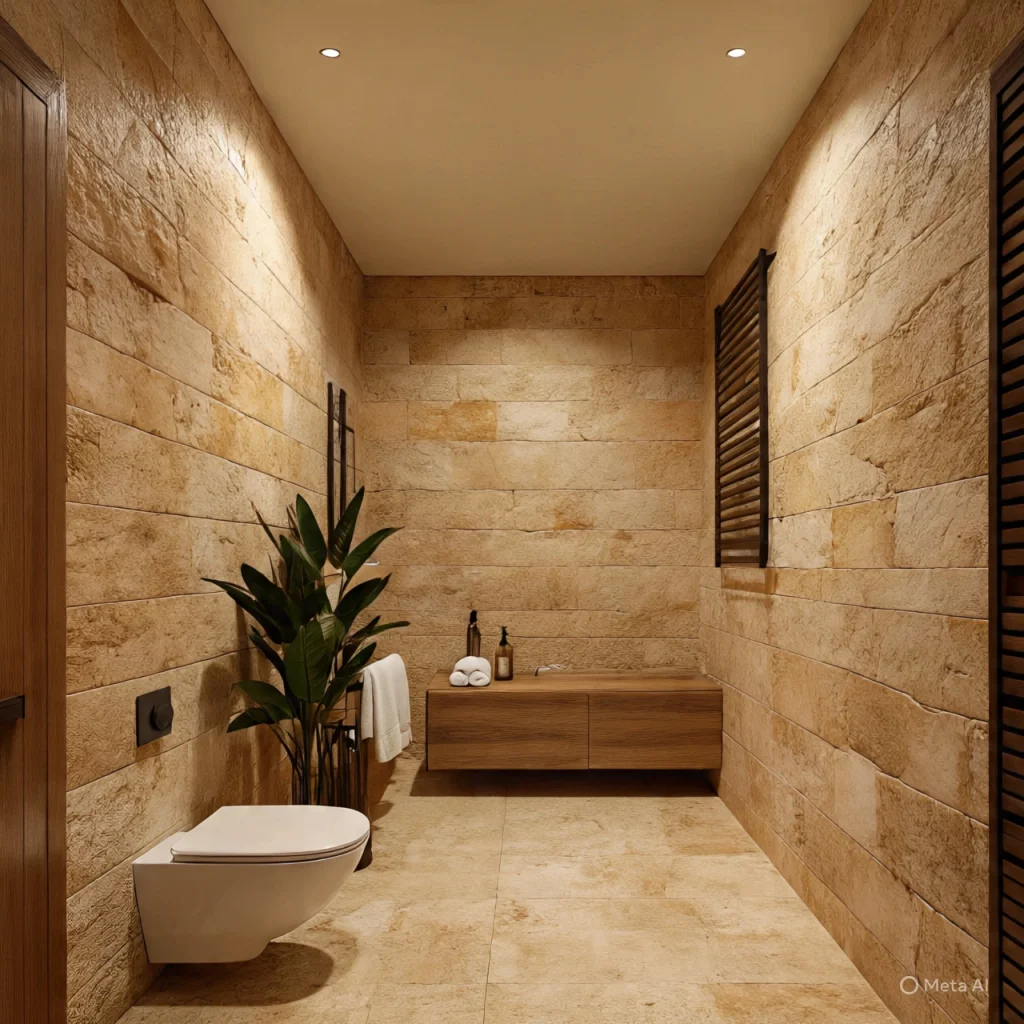 Kamar Mandi Batu Alam Efek Spa Alami untuk Pemulihan Fisik Sehari-hari